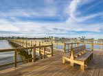 Enjoy fishing and bird watching from the Sailhouse pier 